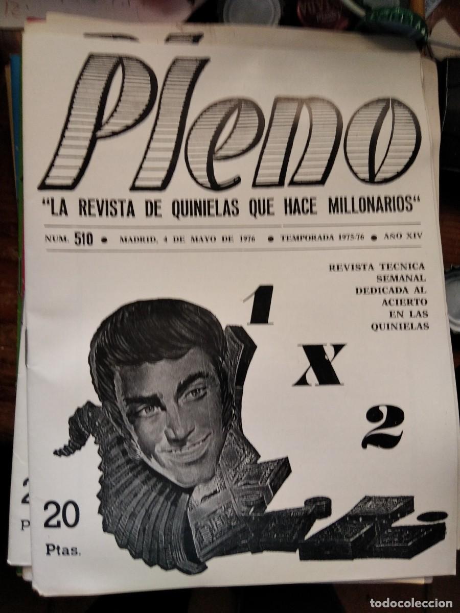 Coleccionismo de Revistas y Peri&oacute;dicos: Antigua revista Pleno acierto quiniela futbol 4 Mayo 1976