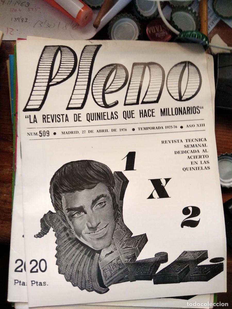 Coleccionismo de Revistas y Peri&oacute;dicos: Antigua revista Pleno acierto quiniela futbol 27 Abril 1976 509