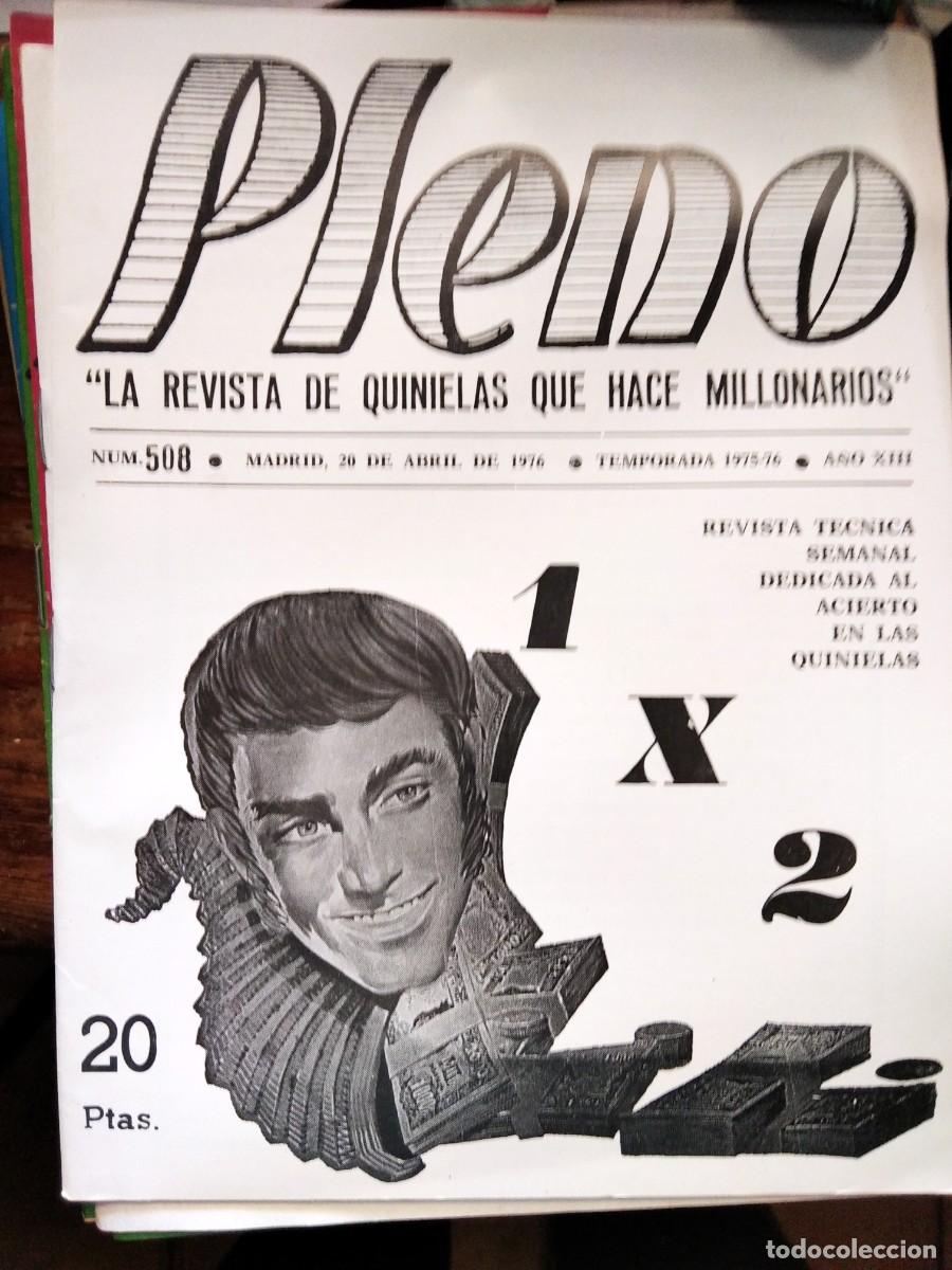 Coleccionismo de Revistas y Peri&oacute;dicos: Antigua revista Pleno acierto quiniela futbol 20 Abril 1976