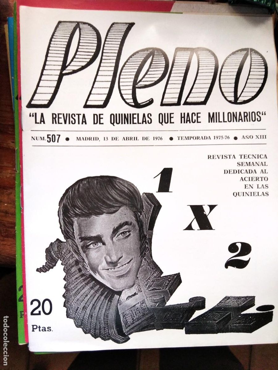 Coleccionismo de Revistas y Peri&oacute;dicos: Antigua revista Pleno acierto quiniela futbol 13 Abril 1976 507