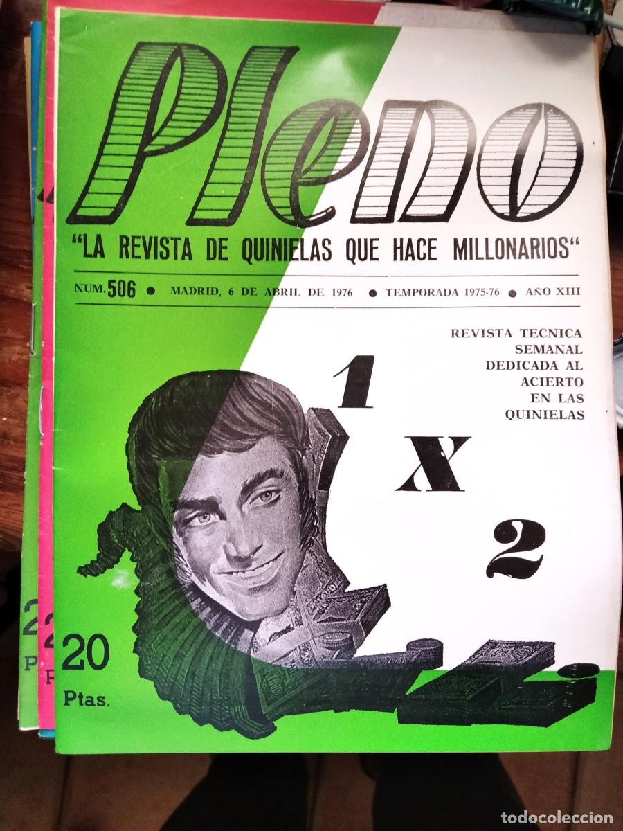 Coleccionismo de Revistas y Peri&oacute;dicos: Antigua revista Pleno acierto quiniela futbol 6 Abril 1976 506
