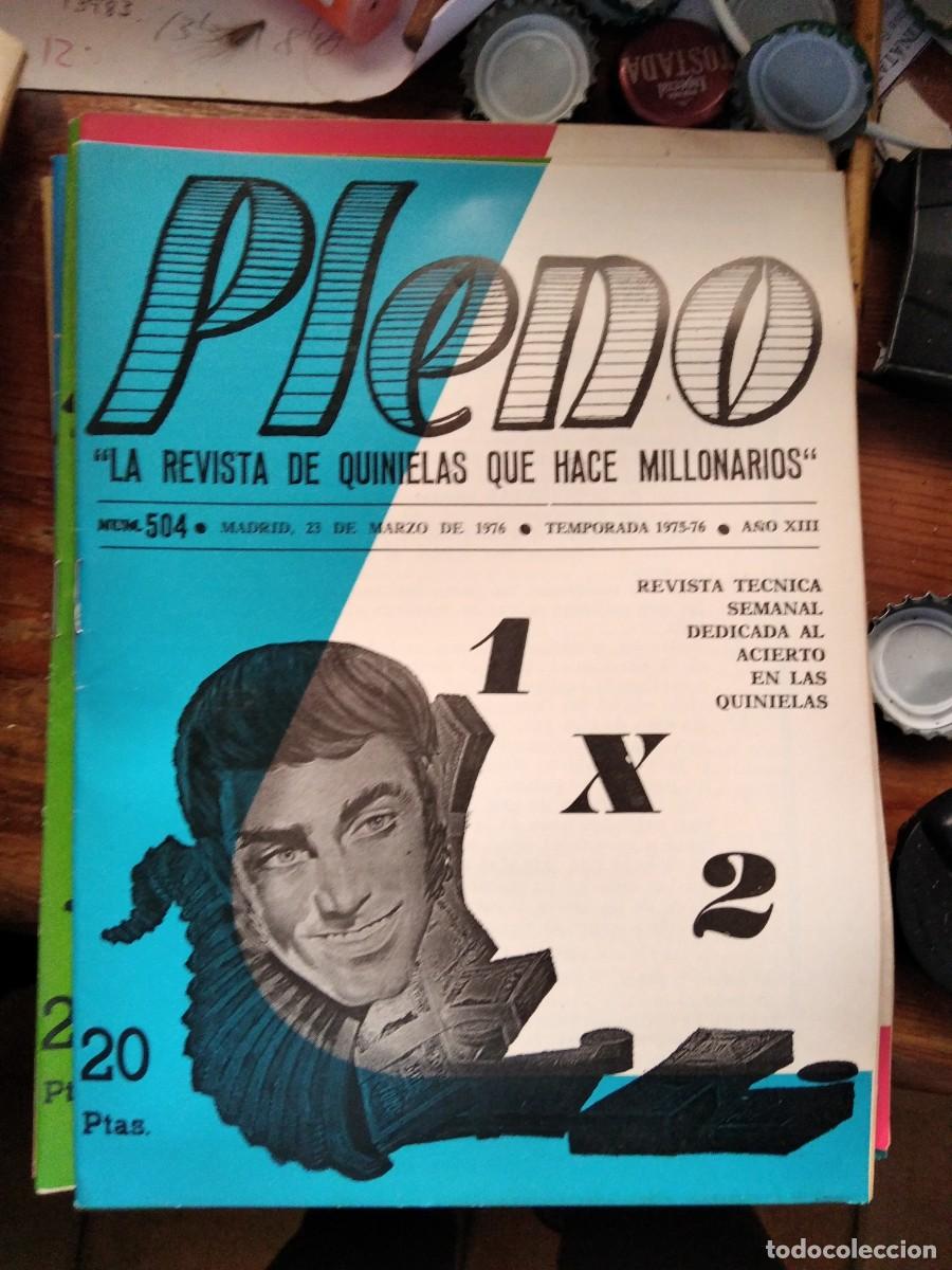 Coleccionismo de Revistas y Peri&oacute;dicos: Antigua revista Pleno acierto quiniela futbol 23 Marzo 1976 504