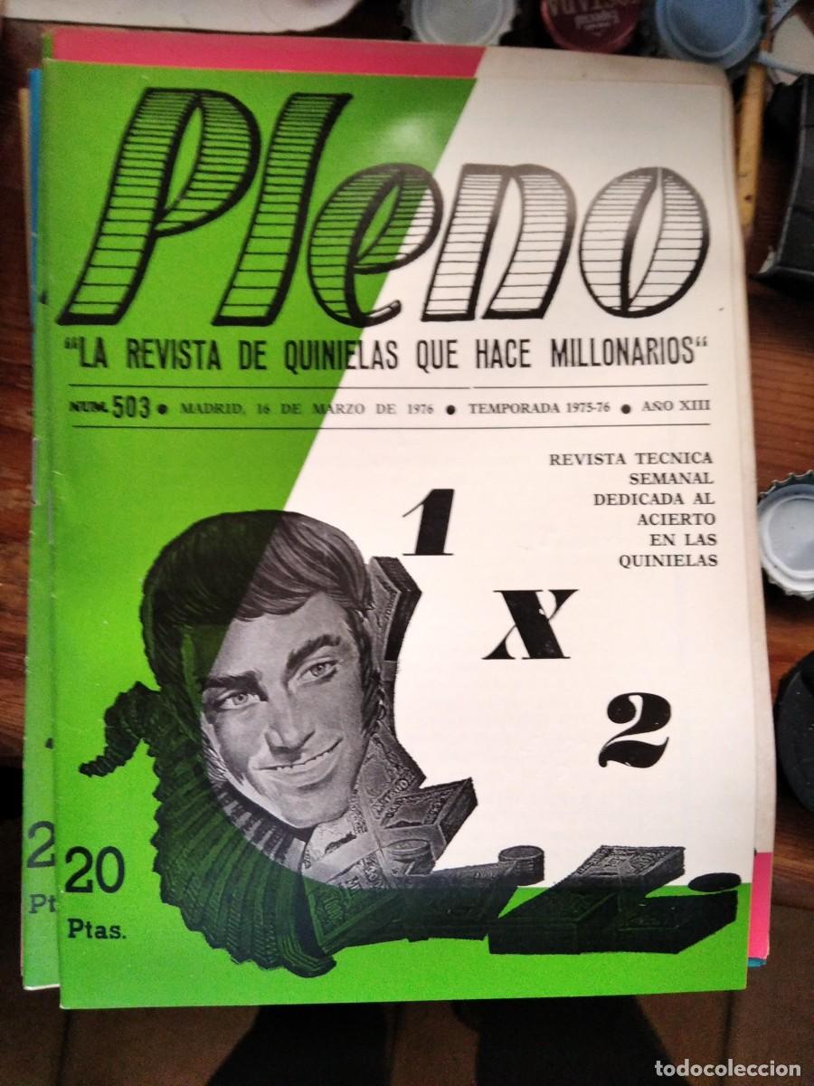 Coleccionismo de Revistas y Peri&oacute;dicos: Antigua revista Pleno acierto quiniela futbol 16 Marzo 1976 503