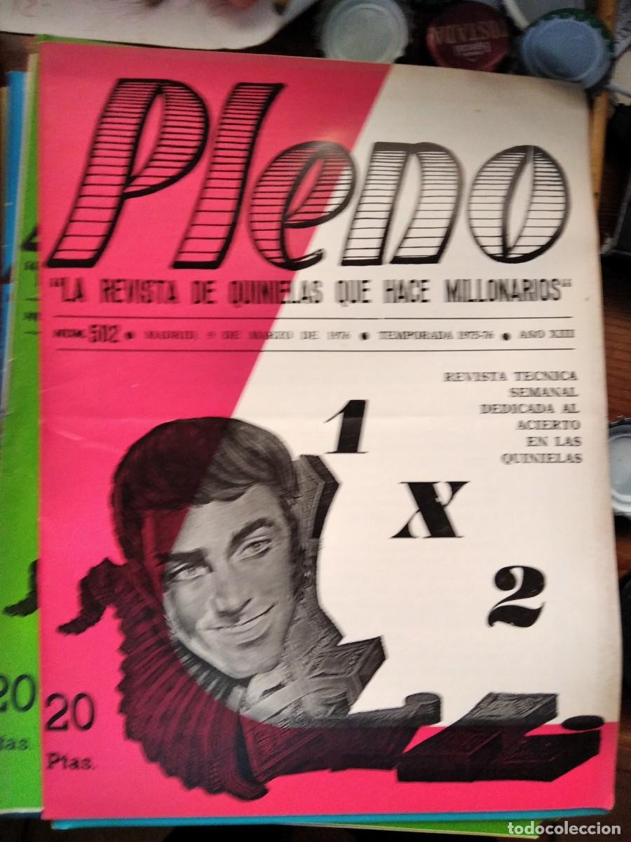 Coleccionismo de Revistas y Peri&oacute;dicos: Antigua revista Pleno acierto quiniela futbol 9 Marzo 1976 502