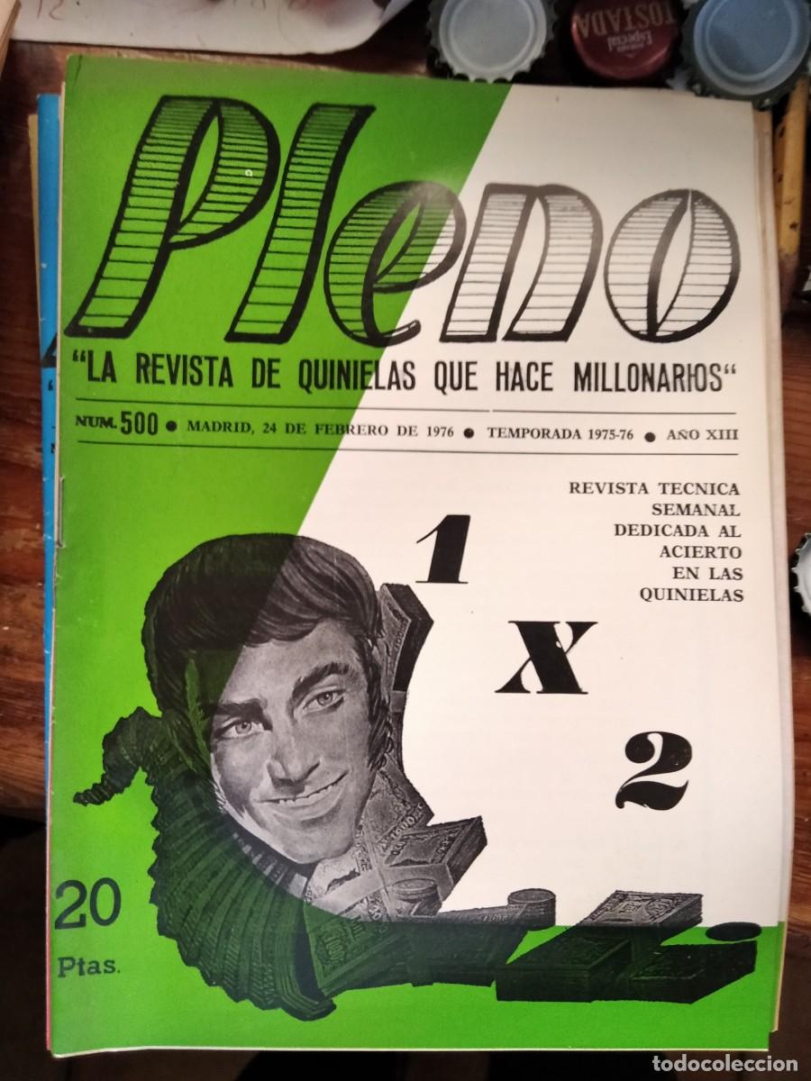 Coleccionismo de Revistas y Peri&oacute;dicos: Antigua revista Pleno acierto quiniela futbol 24 Febrero 1976 500
