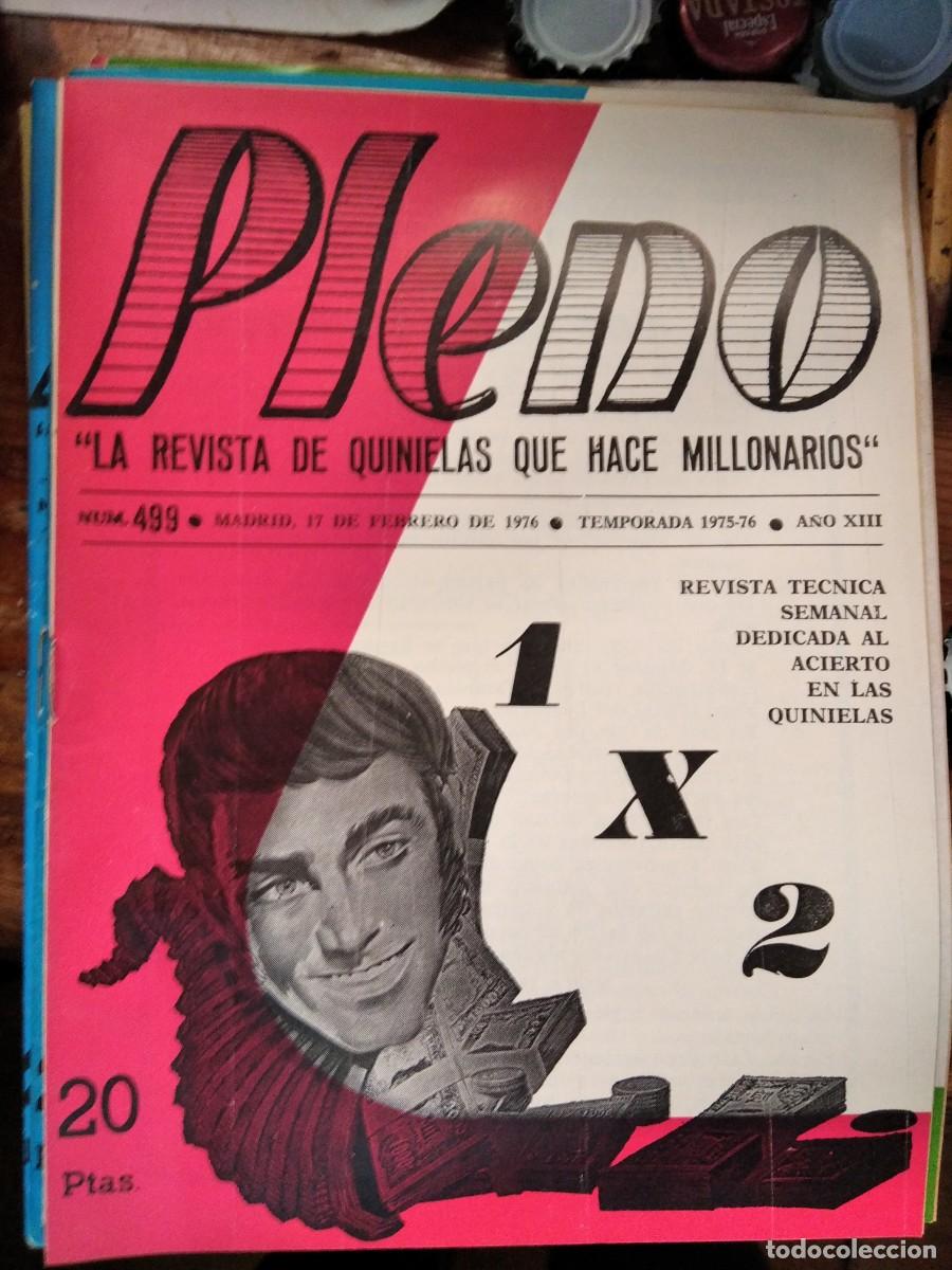 Coleccionismo de Revistas y Peri&oacute;dicos: Antigua revista Pleno acierto quiniela futbol 17 Febrero 1976 499
