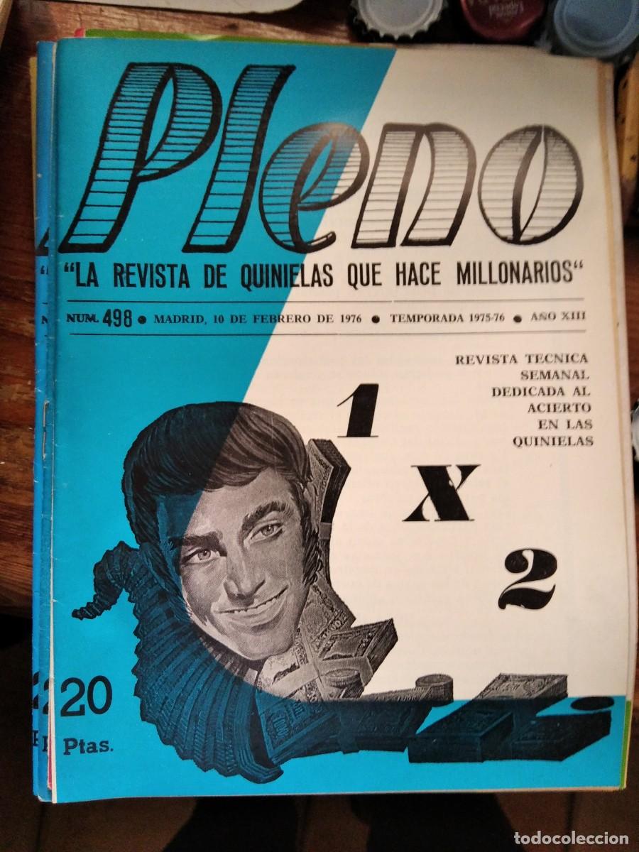 Coleccionismo de Revistas y Peri&oacute;dicos: Antigua revista Pleno acierto quiniela futbol 10 Febrero 1976 498