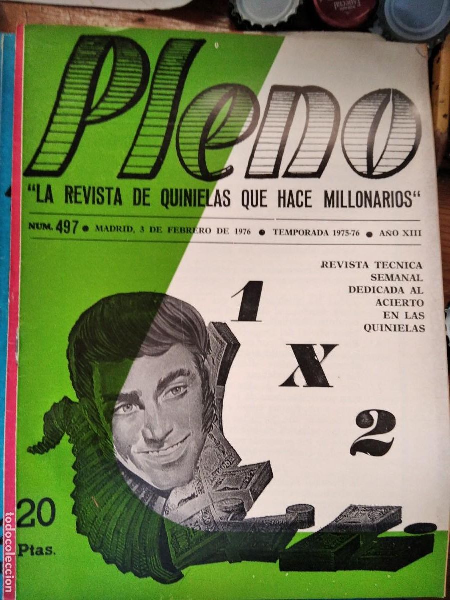 Coleccionismo de Revistas y Peri&oacute;dicos: Antigua revista Pleno acierto quiniela futbol 3 Febrero 1976 497