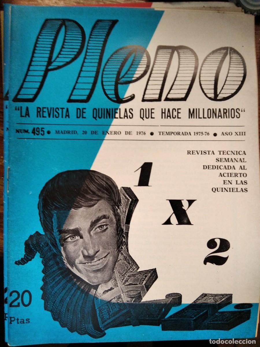 Coleccionismo de Revistas y Peri&oacute;dicos: Antigua revista Pleno acierto quiniela futbol 20 Enero 1976 495