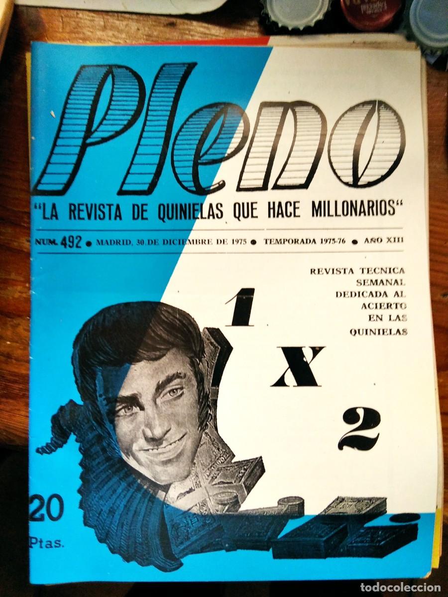 Coleccionismo de Revistas y Peri&oacute;dicos: Antigua revista Pleno acierto quiniela futbol 30 Diciembre 1975 492