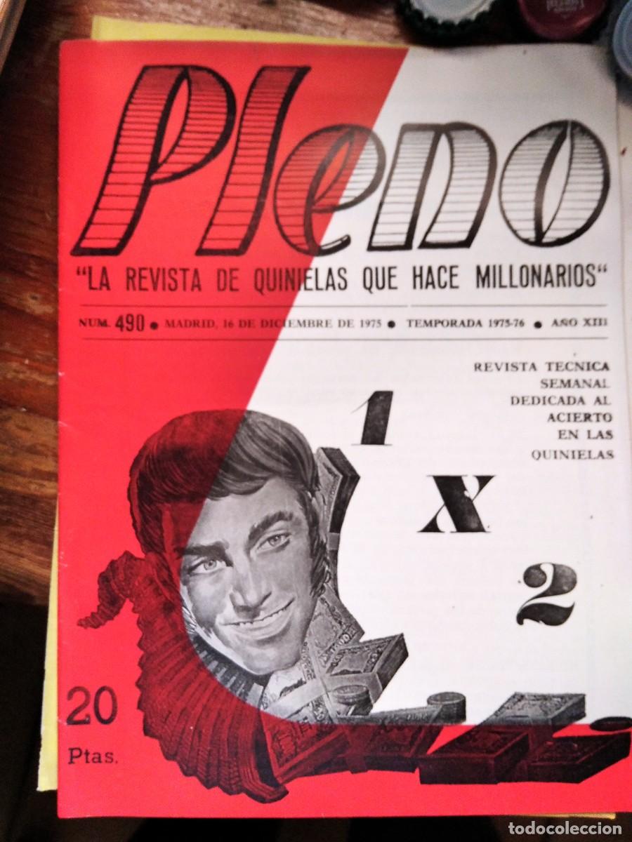 Coleccionismo de Revistas y Peri&oacute;dicos: Antigua revista Pleno acierto quiniela futbol 16 Diciembre 1975 490