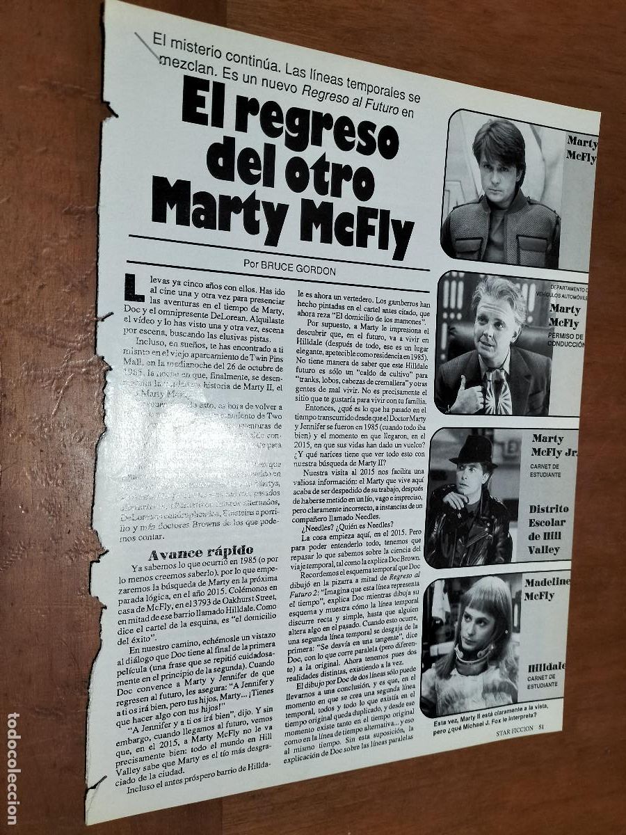 Coleccionismo de revistas y peri&oacute;dicos: REGRESO DEL FUTURO. 4 P&Aacute;GINAS. ART&Iacute;CULO EXTRAIDO DE REVISTA. GRAPA.