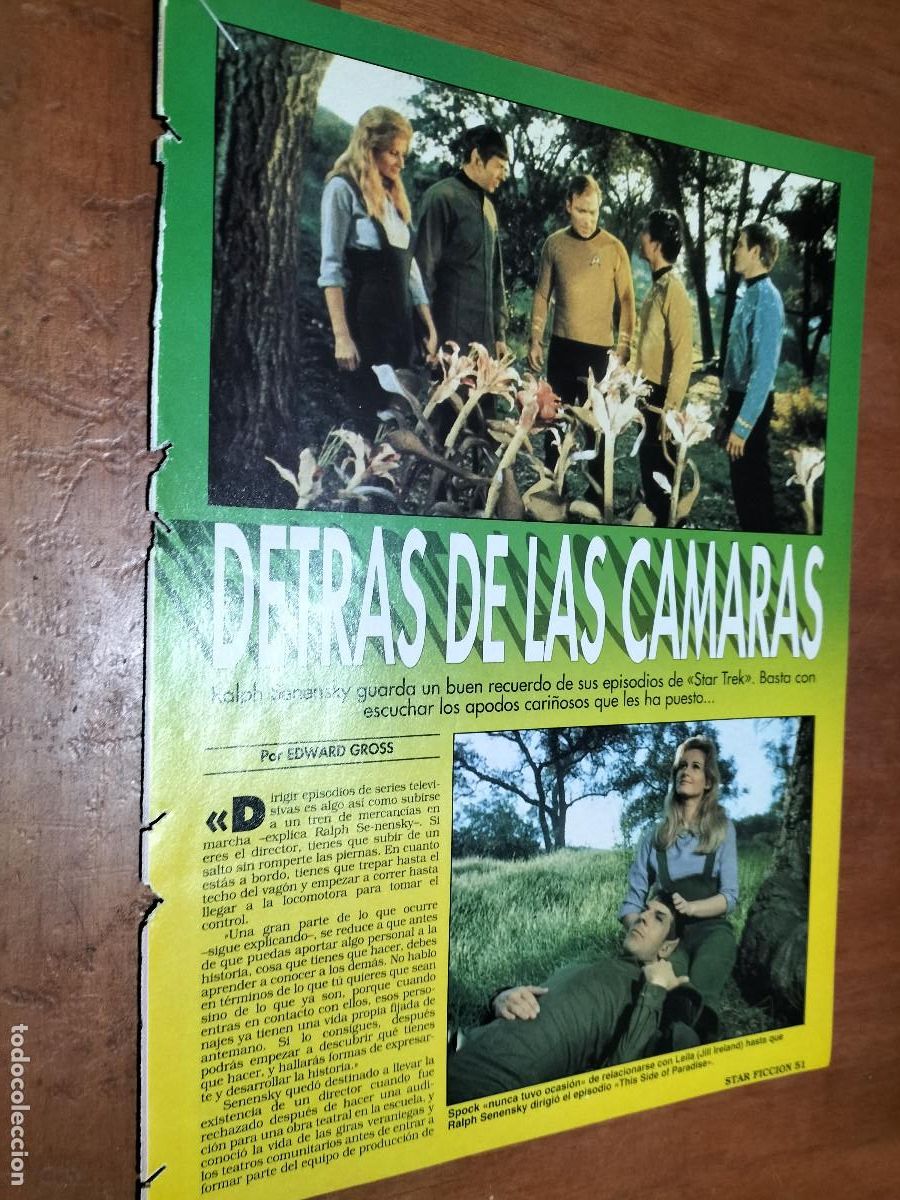 Coleccionismo de revistas y peri&oacute;dicos: RALPH SENENSKY. STAR TREK. 3 P&Aacute;GINAS. ART&Iacute;CULO EXTRAIDO DE REVISTA. GRAPA.