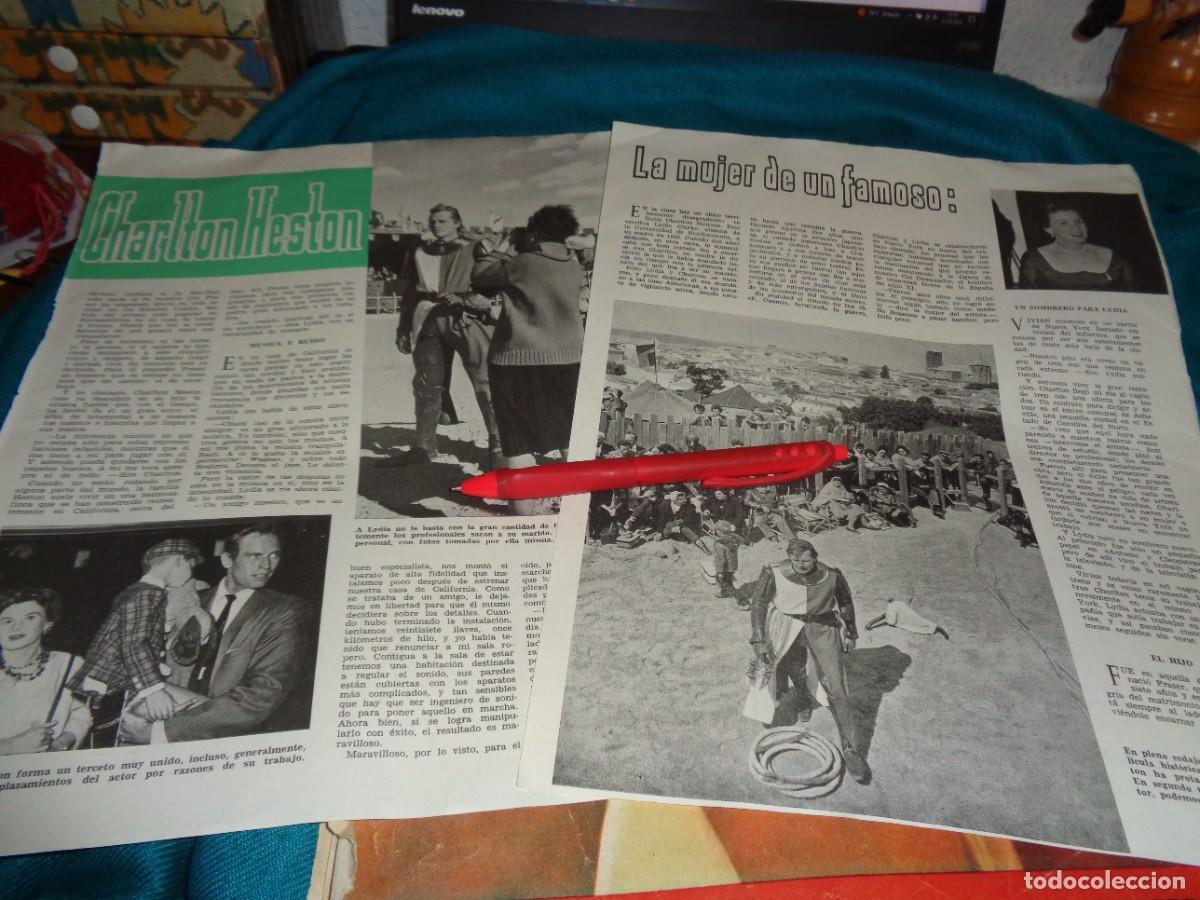 Coleccionismo de Revistas y Peri&oacute;dicos: RECORTE : ENTREVISTA A LA MUJER DE CHARLTON HESTON. ILUSTRACION, DCMBRE 1961