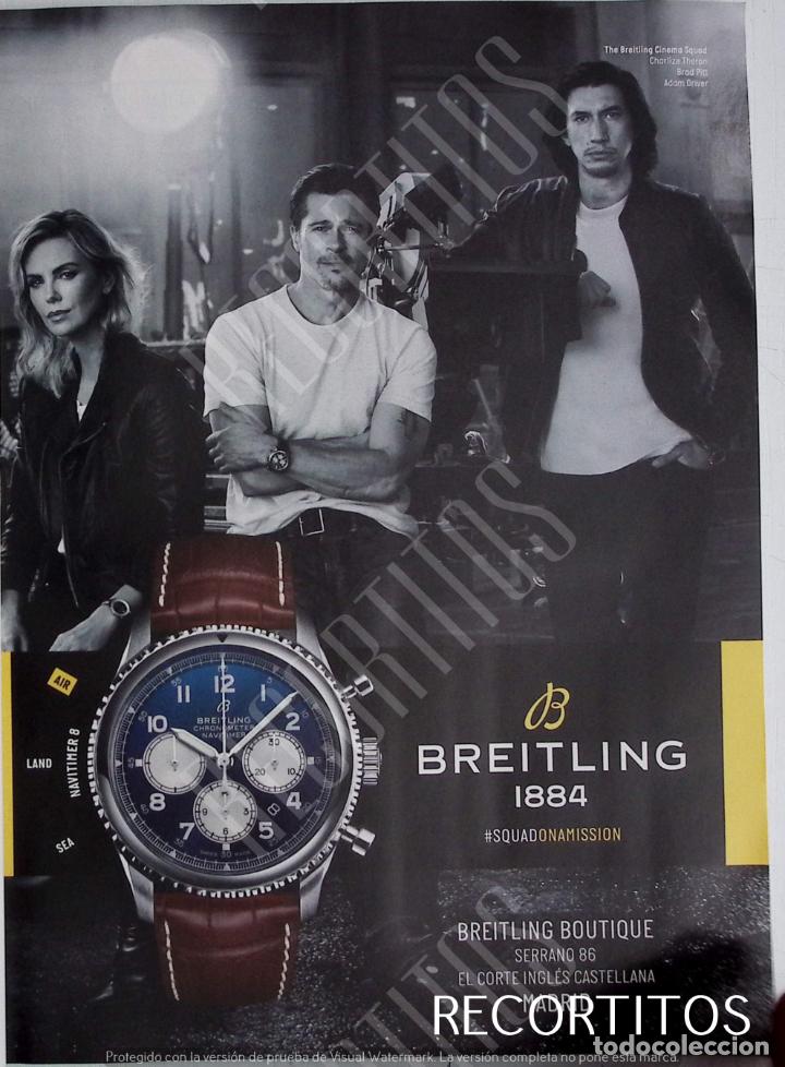 Collection Magazines and Newspapers: FAMOSOS EN LA PUBLICIDAD brad pitt adam driver charlize theron anuncio breitling