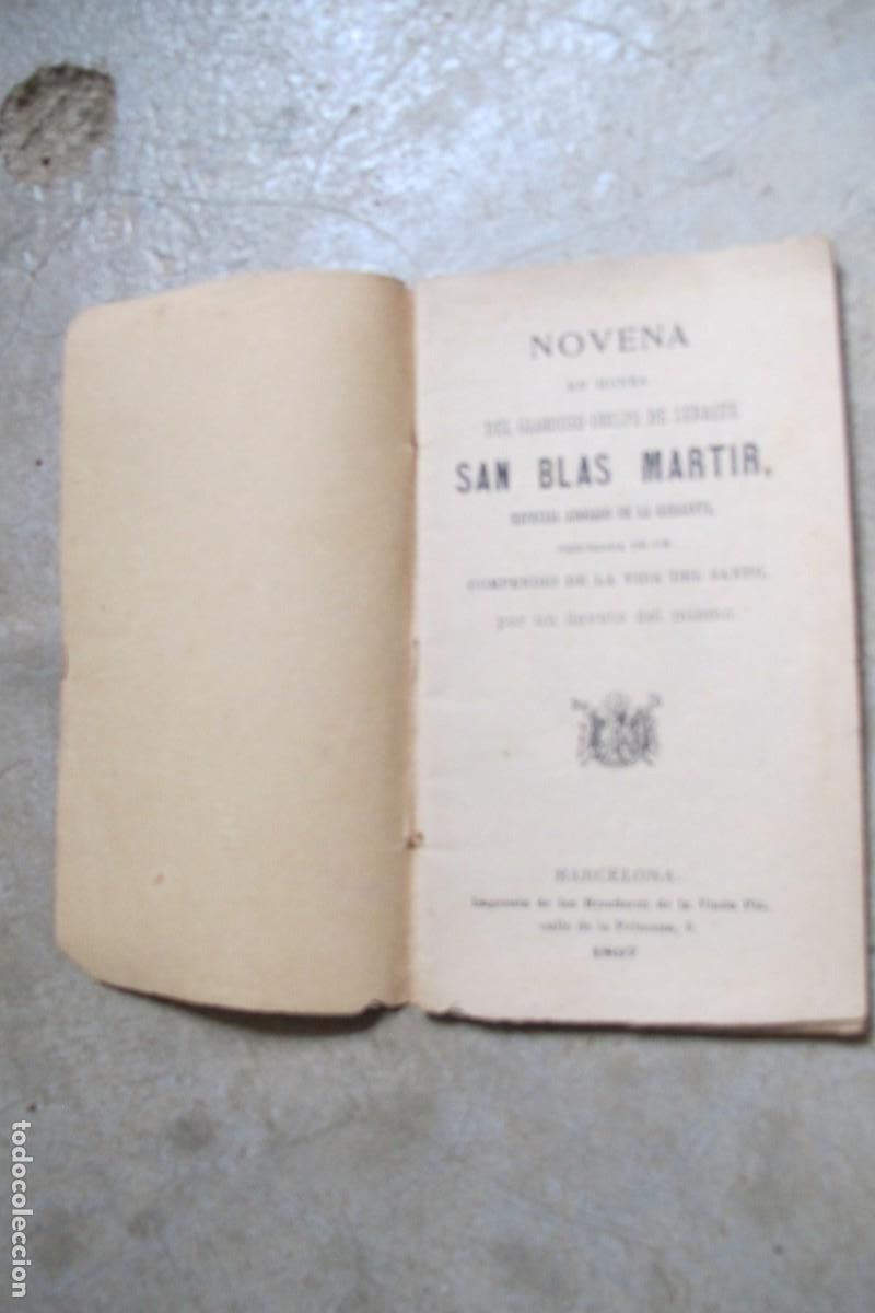 Coleccionismo de revistas y peri&oacute;dicos: NOVENA EN HONRA DEL GLORIOSOS OBISPO SEBASTE SAN BLAS MARTIR. 1897
