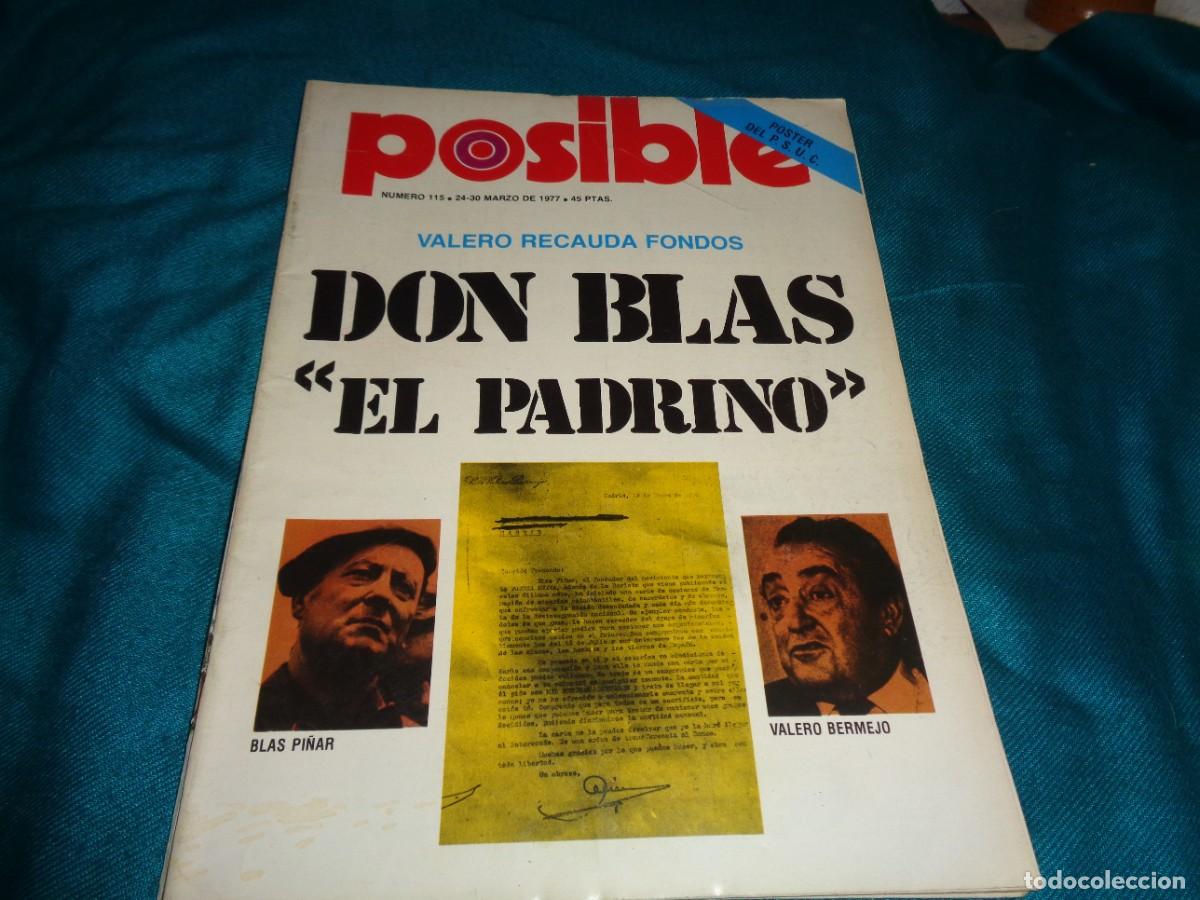 Coleccionismo de Revistas y Peri&oacute;dicos: REVISTA POSIBLE N&ordm; 115, MARZO 1977. DON BLAS, EL PADRINO