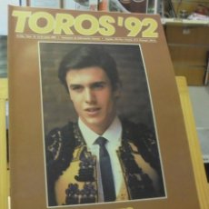 Coleccionismo de Revistas y Periódicos: TOROS ' 92. Nº 19, 14 - 20 / JUNIO 1988. JOSELITO: LA LIDIA DEL DESTINO. Lote 401425004