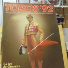 Coleccionismo de Revistas y Periódicos: TOROS ' 92. Nº 24, 19 - 25 / JULIO 1988. LA LEY DE GUERRITA VUELVE A IMPONERSE: ESPARTACO. Lote 401426089