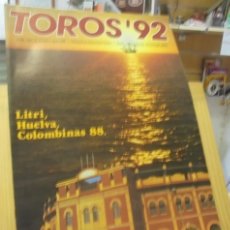 Coleccionismo de Revistas y Periódicos: TOROS ' 92. Nº 25, 26 / JULIO - 1 / AGOSTO 1988. LITRI, HUELVA, COLOMBINAS 88. Lote 401427974