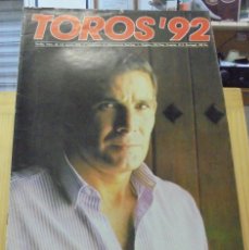 Coleccionismo de Revistas y Periódicos: TOROS ' 92. Nº 26, 2 - 8 / AGOSTO 1988. RUIZ MIGUEL: LA FORJA DE UNA PERSONALIDAD. Lote 401428294