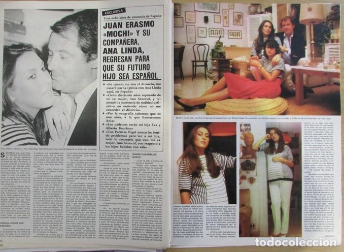 Coleccionismo de Revistas y Peri&oacute;dicos: RECORTE REVISTA SEMANA 2323 1984 JUAN ERASMO MOCHI Y ANA LINDA 4 P&Aacute;GS.