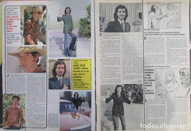Coleccionismo de Revistas y Peri&oacute;dicos: RECORTE REVISTA SEMANA 1979 1978 ROBERT CARRADINE, CAMILO SESTO. ELSA BAEZA