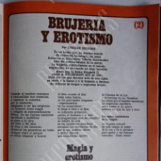 Coleccionismo de Revistas y Periódicos: BRUJERIA Y EROTISMO MAGIA Y EROTISMO EN LAS RELIGINES LESBIANISMO. Lote 401526799