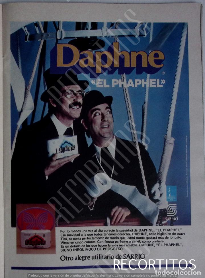 Coleccionismo de Revistas y Peri&oacute;dicos: famosos en la publicidad tip y coll anuncio daphne papel higienico