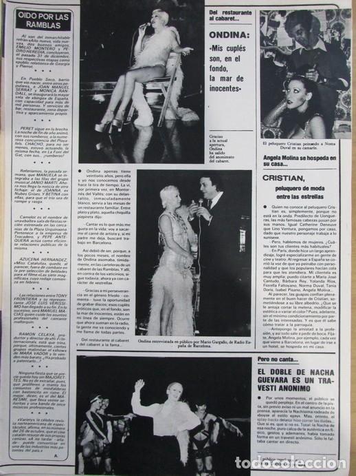 Coleccionismo de Revistas y Peri&oacute;dicos: RECORTE REVISTA SEMANA 1979 1978 ONDINA