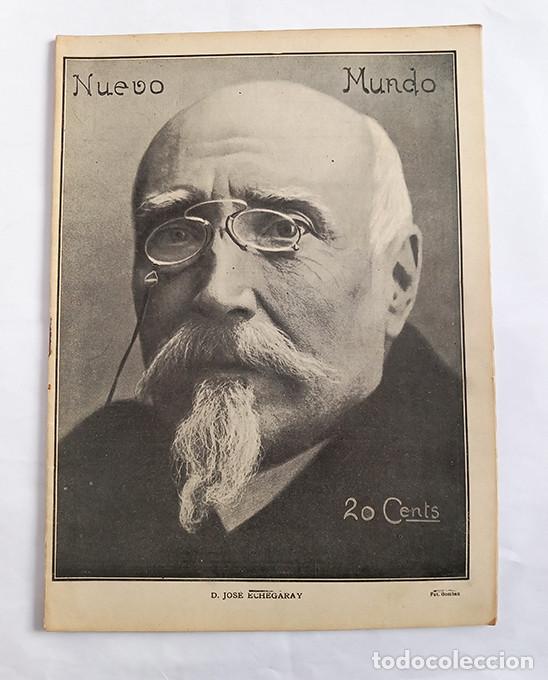 Coleccionismo de revistas y peri&oacute;dicos: Jos&eacute; Echegaray, ministro, matem&aacute;tico, premio Nobel de Literatura. Nuevo Mundo marzo 1905