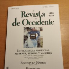 Coleccionismo de Revistas y Periódicos: REVISTA DE OCCIDENTE Nº 502 (EINSTEIN EN MADRID / ENTREVISTA JUDY WAJCMAN)