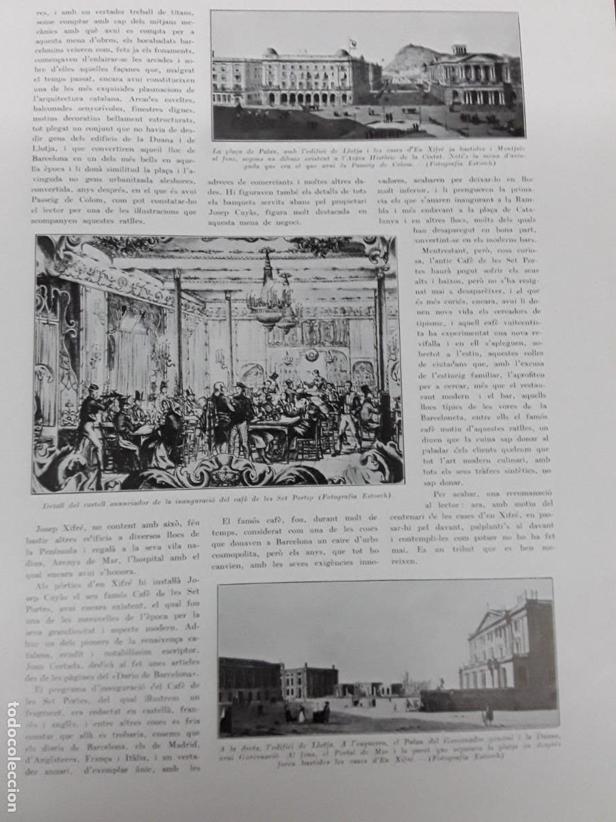Collection Magazines and Newspapers: CENTENARI CASES D'EN XIFRE BARCELONA CARTELL ANUNCIADOR INAGURACIO RESTAURANT SET PORTES ANY 1936