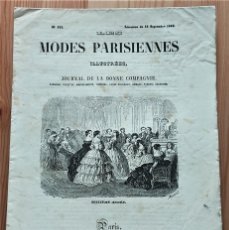 Coleccionismo de Revistas y Periódicos: LES MODES PARISIENNES, JOURNAL DE LA BONNE COMPAGNIE Nº 812 - 18 SEPTIEMBRE 1858 - PARIS. Lote 401890559