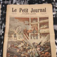 Coleccionismo de Revistas y Periódicos: LE PETIT JOURNAL 25 NOVEMBRE 1893 EXPLOSIÓ BOMBA TEATRE LICEU BARCELONA. REVERS SANTANDER NAUFRAGI. Lote 401941789