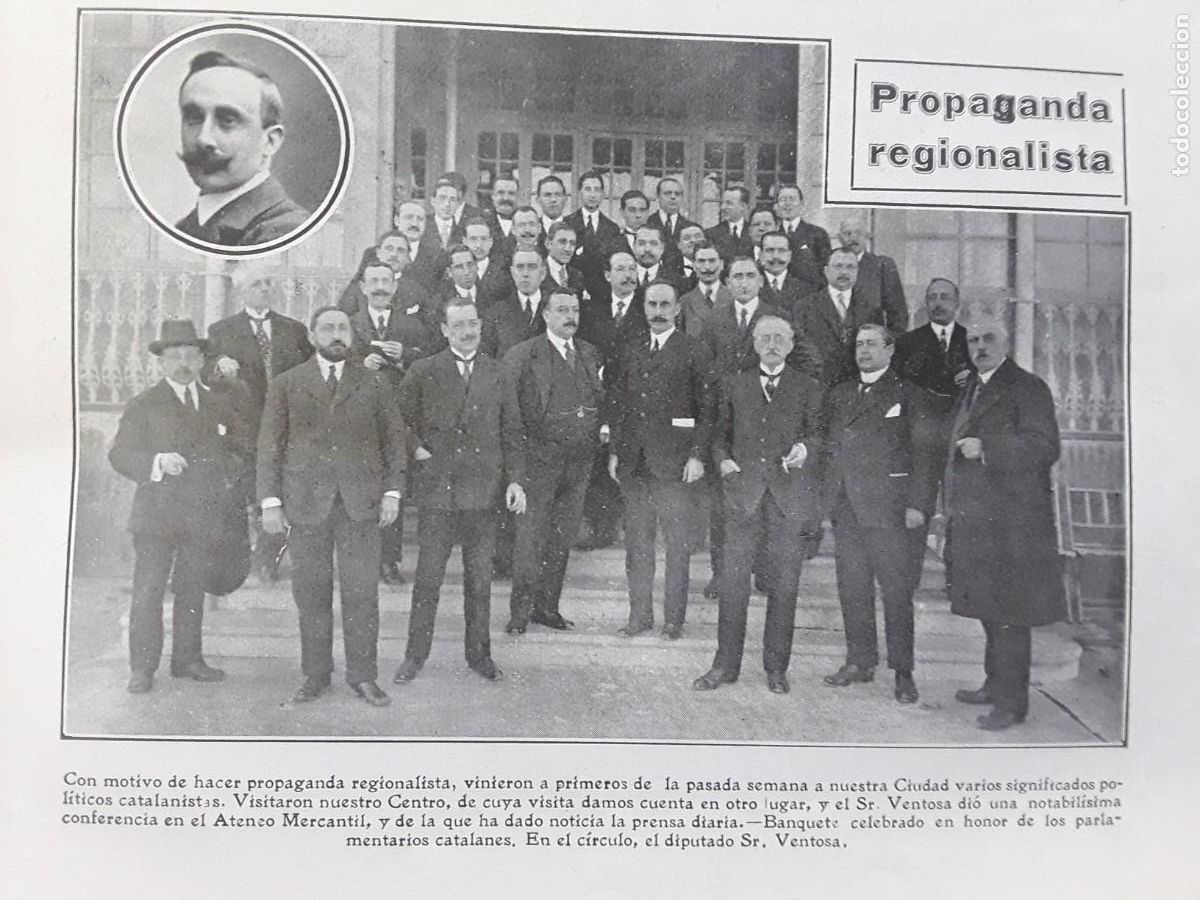 Colecionismo de Revistas e Jornais: ELS PARLAMENTARIS CATALANS EN VALENCIA CATALANISME SILLA CASA CUARTEL GUARDIA CIVIL BANDERA 1917