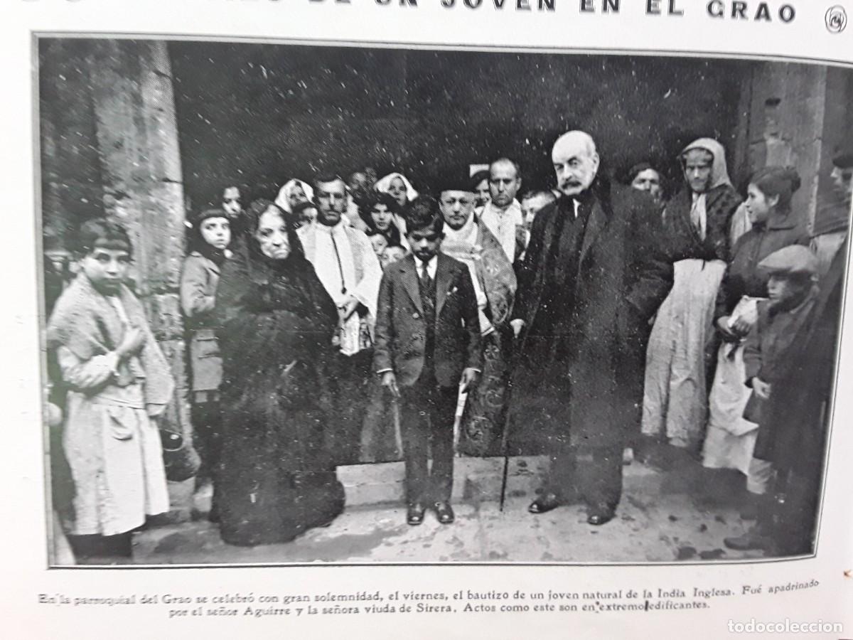 Colecionismo de Revistas e Jornais: GRAO BAUTIZO JOVEN DE LA INDIA INGLESA AGUIIRE Y VIUDA DE SIRERA GANDIA VELADA REVISTA A&Ntilde;O 1917