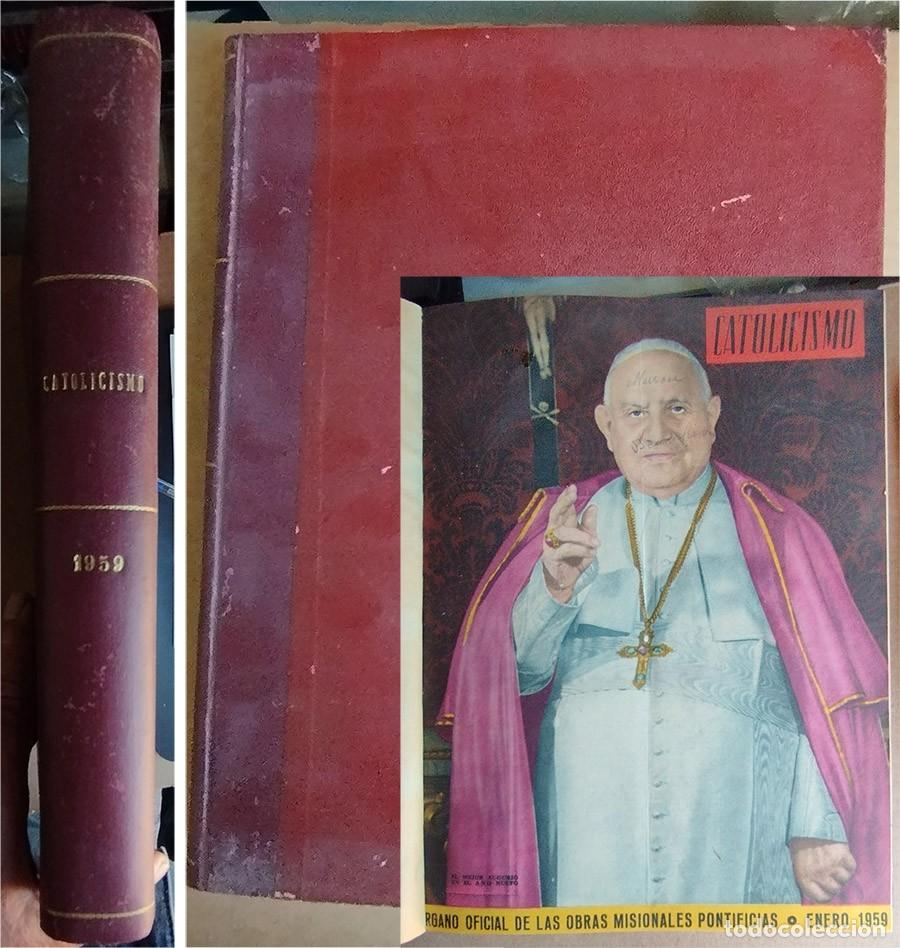 Coleccionismo de revistas y peri&oacute;dicos: REVISTA CATOLICISMO ORGANO OFICIAL DE LAS MISIONES TOMO CON LOS A&Ntilde;OS COMPLETOS 1959 / 1960