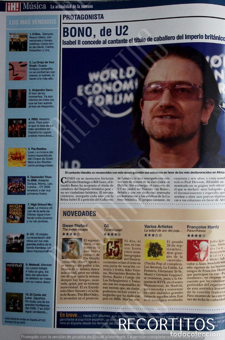 Coleccionismo de Revistas y Peri&oacute;dicos: bono u2 gwen stefani francoise hardy the beatles melendi