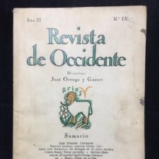 Coleccionismo de Revistas y Periódicos: REVISTA DE OCCIDENTE 1924, AÑO II Nº IX. DIRIGIDA POR JOSÉ ORTEGA Y GASSET.. Lote 402247624