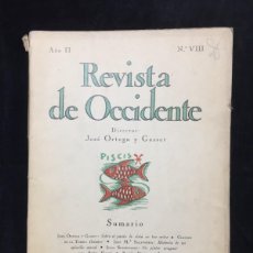 Coleccionismo de Revistas y Periódicos: REVISTA DE OCCIDENTE FEBRERO 1924, AÑO II Nº VIII. DIRIGIDA POR JOSÉ ORTEGA Y GASSET.. Lote 402248049