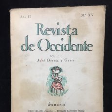 Coleccionismo de Revistas y Periódicos: REVISTA DE OCCIDENTE SEPTIEMBRE 1924, AÑO II Nº XV. DIRIGIDA POR JOSÉ ORTEGA Y GASSET.. Lote 402248384