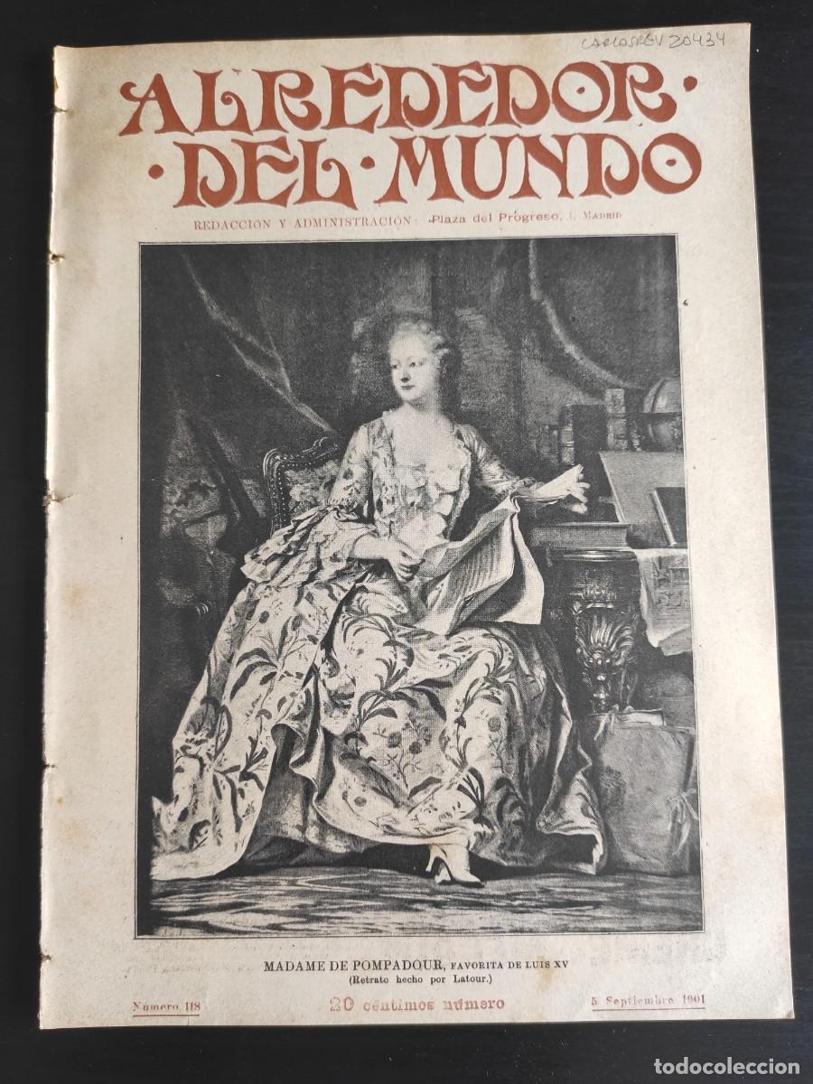 Collezionismo di Riviste e Giornali: ALREDEDOR DEL MUNDO. N&ordm; 118. A&Ntilde;O 1901. EL NUEVO TEMPLO DE COVADONGA. LA RESPIRACI&Oacute;N Y LA CALV.. LEER