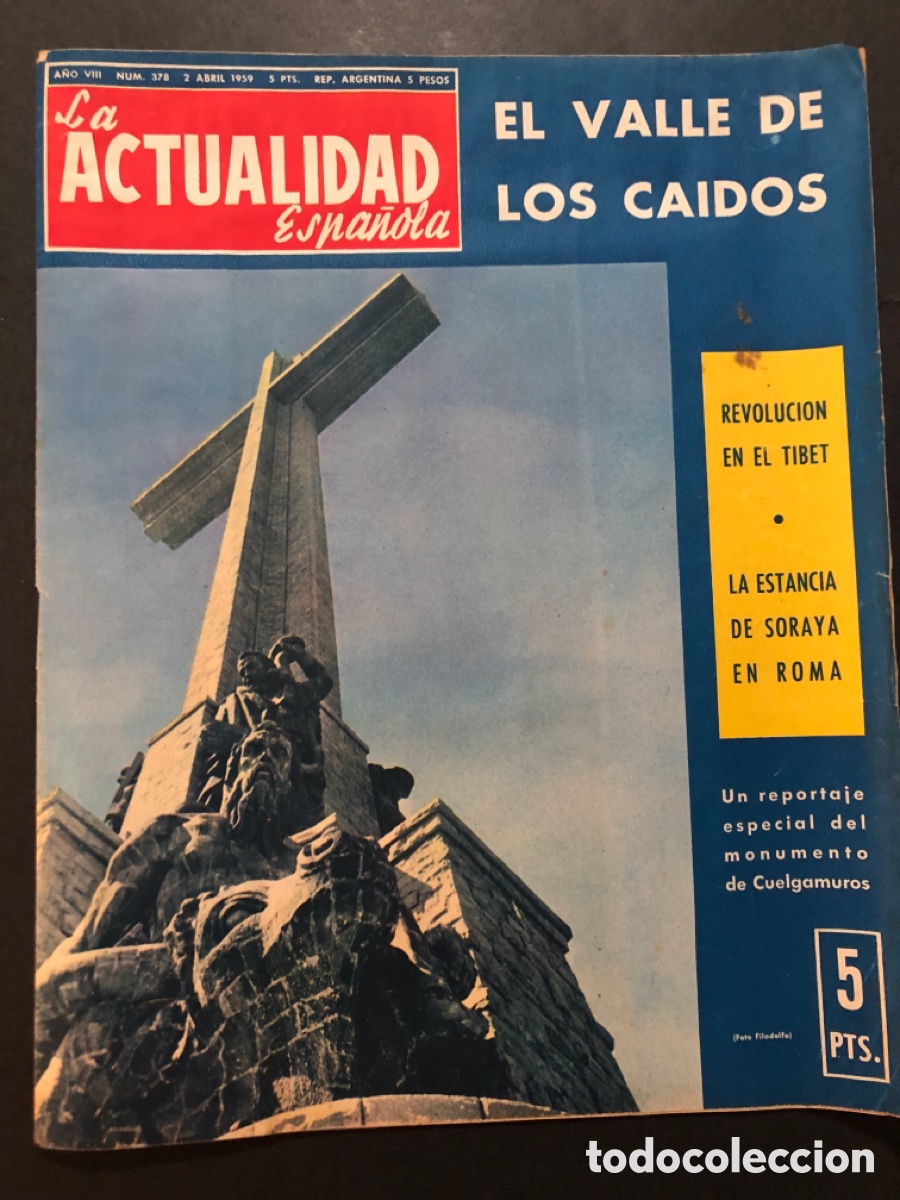 Coleccionismo de Revistas y Peri&oacute;dicos: Revista la actualidad espa&ntilde;ola 1959 el valle de los ca&iacute;dos mary santpere luis miguel dominguin