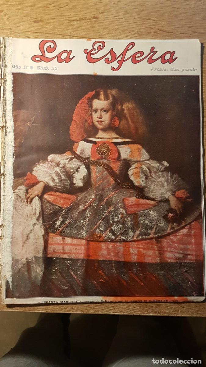 Coleccionismo de Revistas y Peri&oacute;dicos: LA ESFERA 2 ENERO 1915 BLASCO IBA&Ntilde;EZ VILLAESPESA MUSEO PRADO MADRID LA GOYA FORNARINA