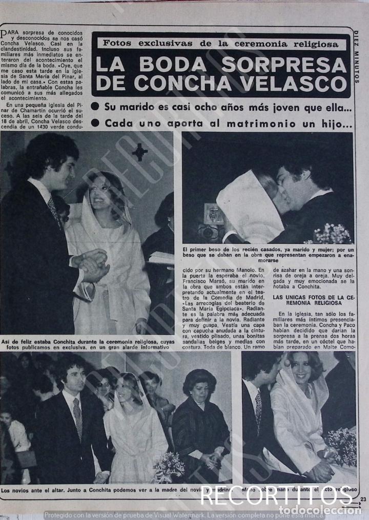 Coleccionismo de revistas y peri&oacute;dicos: CONCHA VELASCO LA BODA