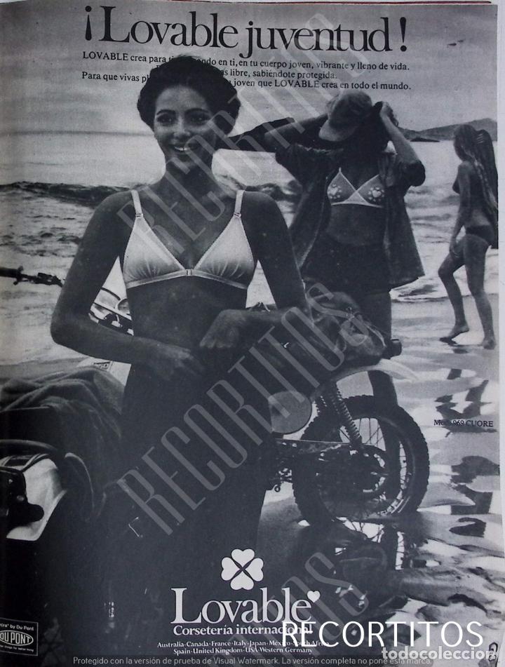 Coleccionismo de revistas y peri&oacute;dicos: LOVABLE LENCERIA ANUNCIO PUBLICIDAD