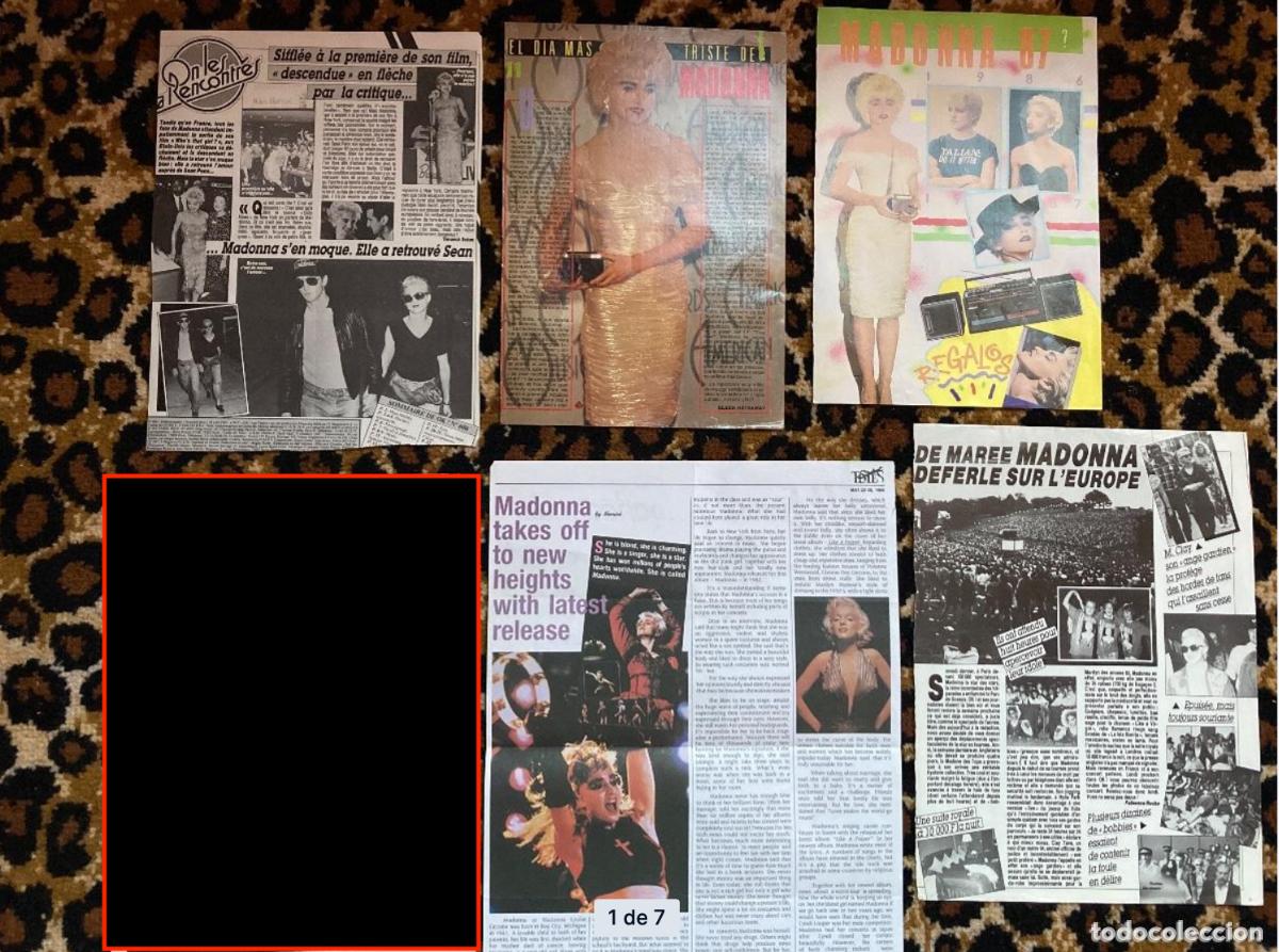 Coleccionismo de Revistas y Peri&oacute;dicos: Lote #004 de 5 reportajes de revistas de Madonna a&ntilde;o 1987
