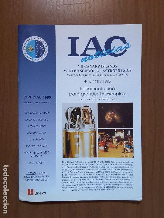 Collezionismo di Riviste e Giornali: IAC Noticias Especial 1995 Escuela de Invierno