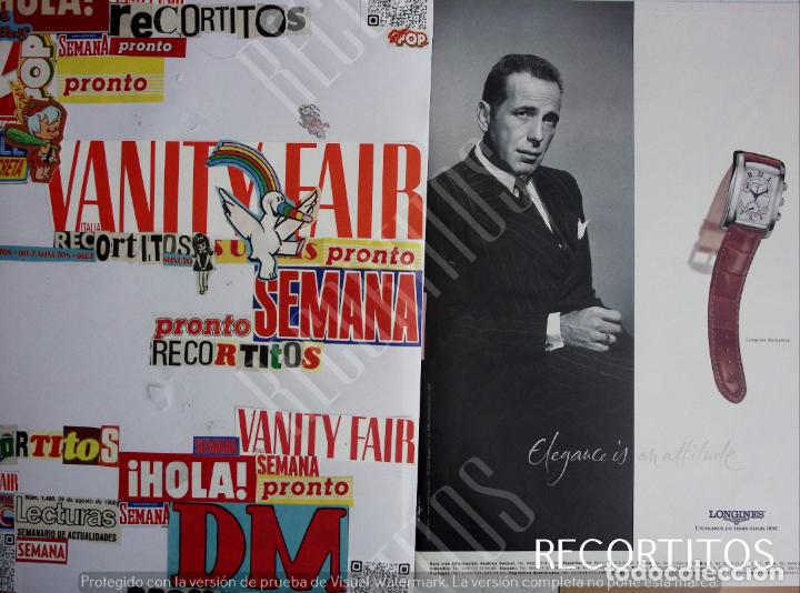 Coleccionismo de Revistas y Peri&oacute;dicos: FAMOSOS EN LA PUBLICIDAD humphrey bogart anuncio longines